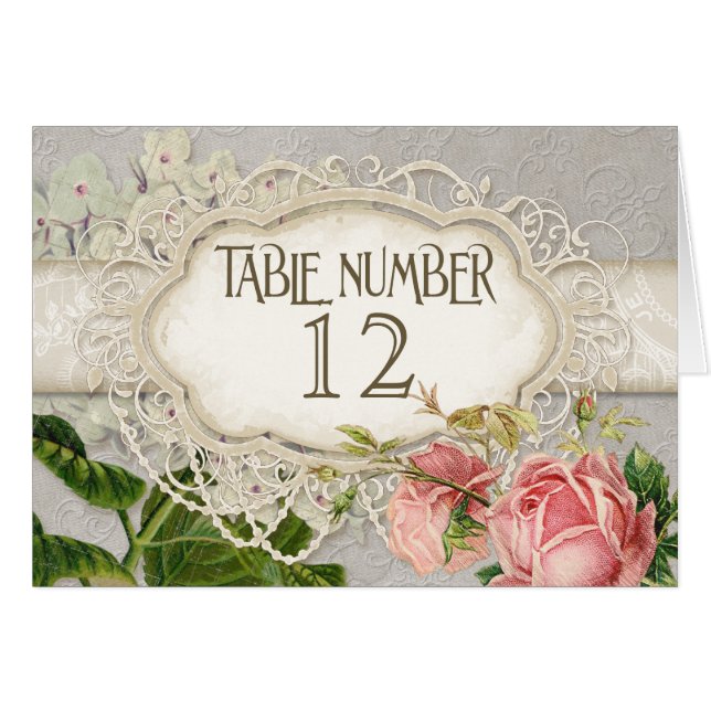 Modern Vintage Lace Tea Stained Hydrangea n Roses (Front Horizontal)
