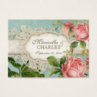 Modern Vintage Lace Tea Stained Hydrangea n Roses