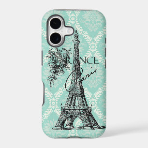 Modern Vintage Paris Eiffel Tower iphone 5 case