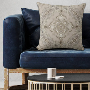 modern vintage paris fashion elegant grey beige cushion