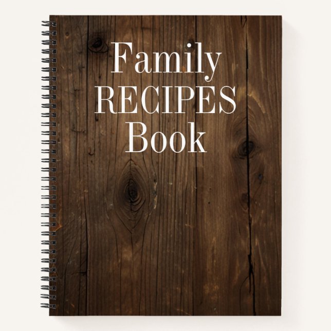 Modern Vintage Personalised Recipe Notebook (Front)