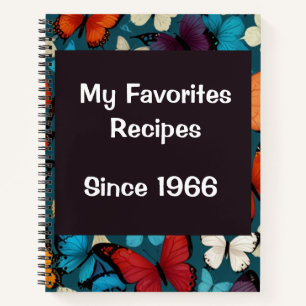 Modern Vintage Personalised Recipe Notebook