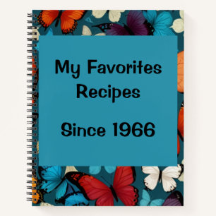 Modern Vintage Personalised Recipe Notebook