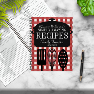 Modern Vintage Personalised Recipe Notebook