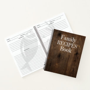 Modern Vintage Personalised Recipe Notebook