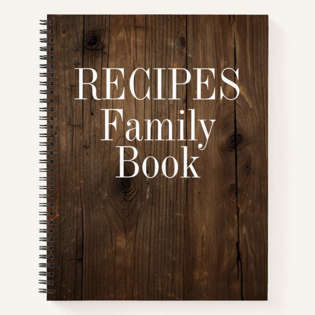 Modern Vintage Personalised Recipe Notebook (Front)