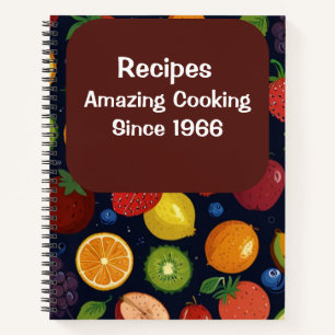 "Modern Vintage Personalised Recipe Notebook" Notebook