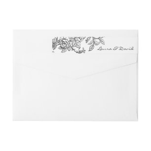 Modern Vintage Rose Wrap-a-round Label