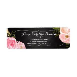 Modern Vintage Roses Chalkboard Custom