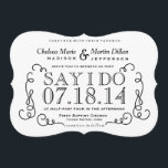 Modern Vintage Scroll Wedding Invitation Template<br><div class="desc">DIY Brides will love this modern vintage scroll wedding invitation template. Customise this wedding invitation template with your wording and let Zazzle.com do the rest.</div>