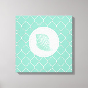 Modern Vintage Seashell Canvas Print