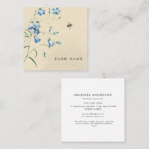 Modern Vintage Simple Bee Honey Bell Flower Carton