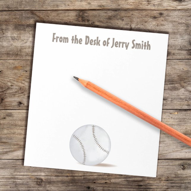 Modern Vintage Sport Athletic Baseball Trendy  Notepad (Creator Uploaded)