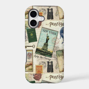 modern vintage travel collage