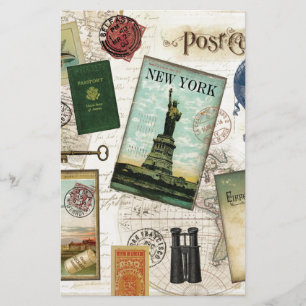 Modern vintage travel stationery