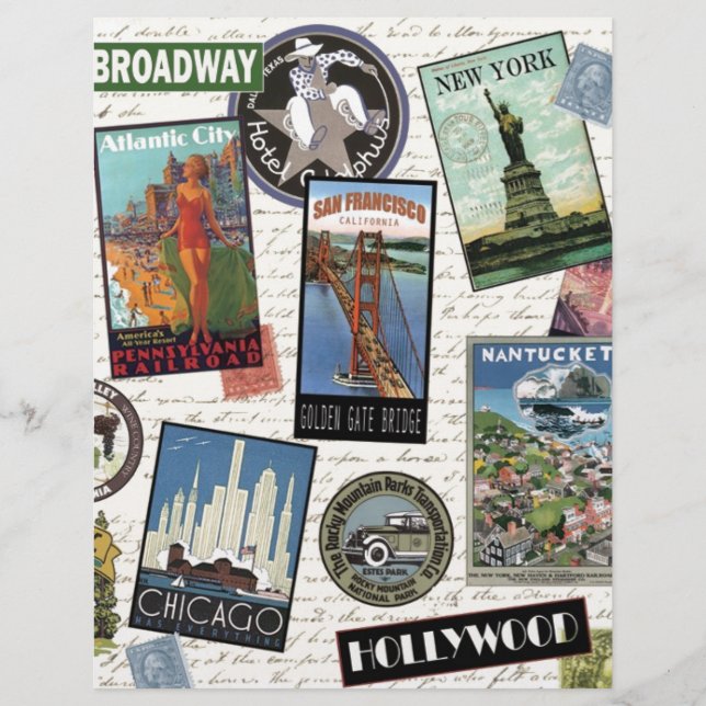 modern vintage travel USA (Front)