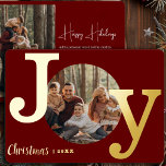 Modern Vintage Typewriter Family Christmas Photo<br><div class="desc">Elevate your holiday greetings with our Modern Vintage Typewriter Family Christmas Photo Foil Holiday Card. This elegant card features a beautiful combination of dark red and gold accents, creating a sophisticated and festive backdrop for your family's cherished photo. The minimalist and clean design of this card allows your holiday message...</div>