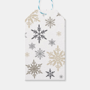 Modern Vintage winter snowflakes Gift Tags