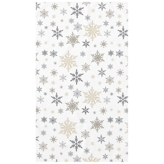 Modern Vintage winter snowflakes Tablecloth (Front)