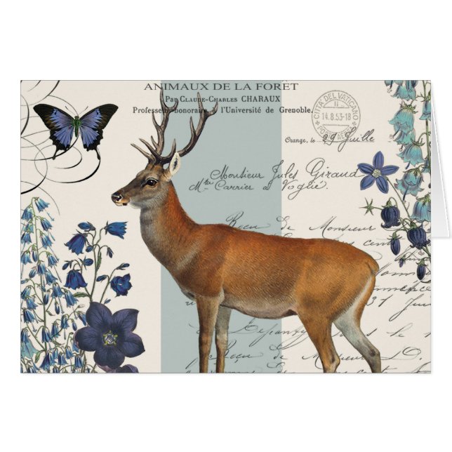modern vintage woodland deer (Front Horizontal)