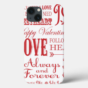 Modern vintage word Valentine Love collage iPhone 13 Case