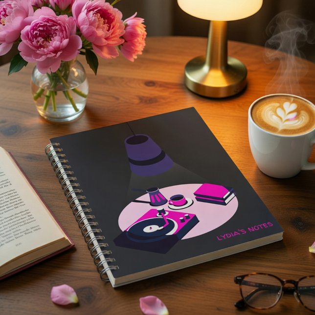 Modern Vinyl Coffee Personalized Notebook (Creator Uploaded)