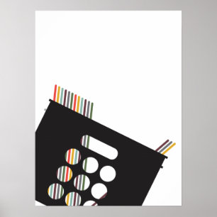 Modern Vinyl Junkie Record Crate Poster