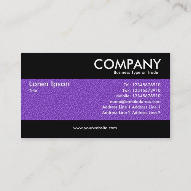 Modern - Violet Embossed Texture Business Card (Front)