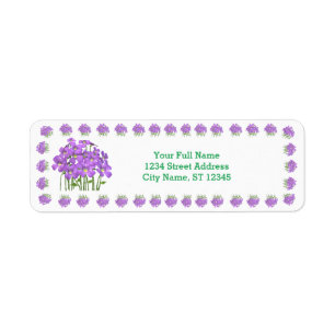 Modern Violet Return Address