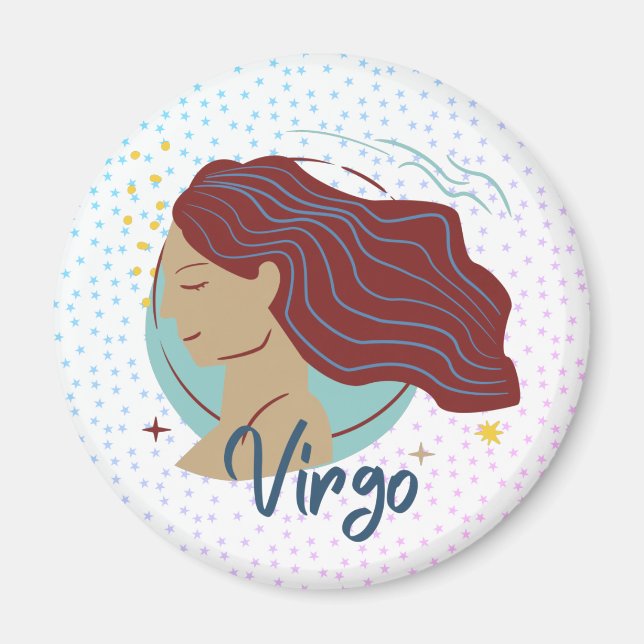 Modern Virgo Woman Zodiac  Magnet (Front)