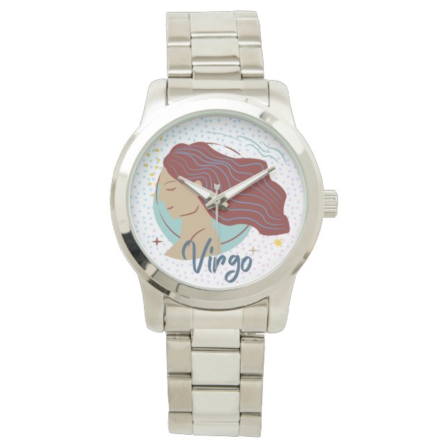 Modern Virgo Woman Zodiac  Watch (Front)
