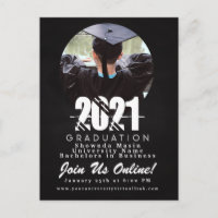 Modern Virtual Graduation Chalk Board Photo