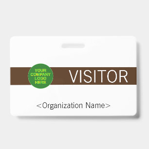 Modern "VISITOR" Badge ID Badge