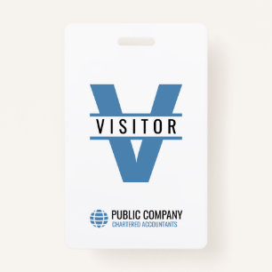 Modern Visitor ID ID Badge