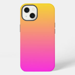 Modern Vivid Magenta Yellow Gradient iPhone 13 Case