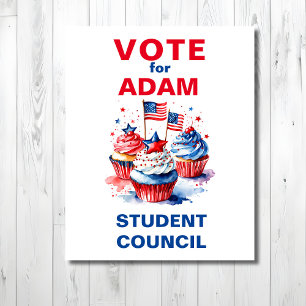Modern Vote for Class President Flyer Template