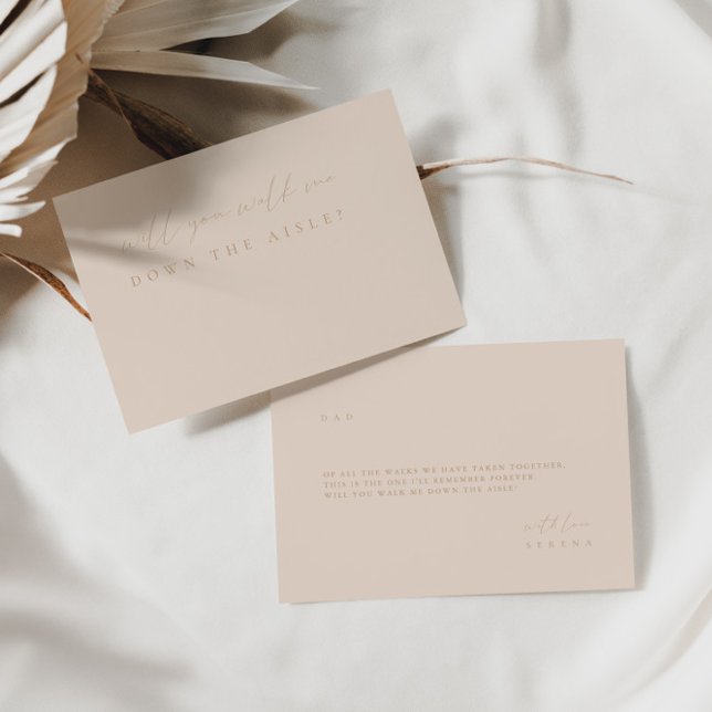 Modern Walk Me Down The Aisle Proposal Card (Creator Uploaded)
