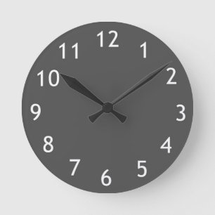 Modern wall clock in grey