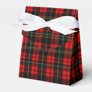 Modern Wallace Red Scottish Tartan Plaid Pattern Favour Box