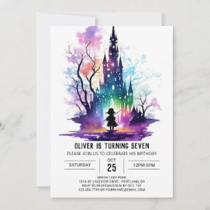Modern Wand Wielder Birthday Invitation
