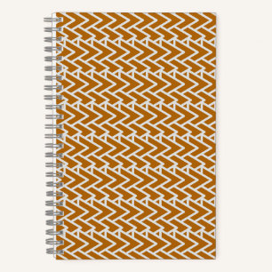 Modern Warm Gold Geometric Pattern Notebook