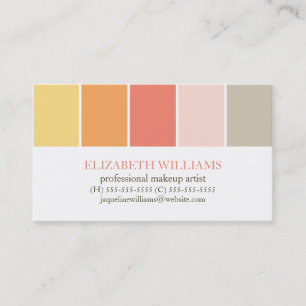 Modern Warm Hues Colour Blocks Business Card