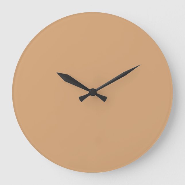 Modern Warm Sand Wall Clock – Customisable (Front)