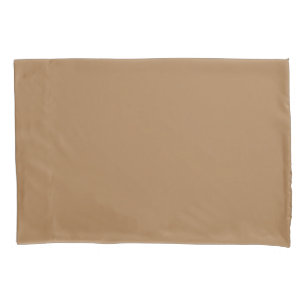 Modern Warm Tones Gold Solid Colour Taupe Pillowcase