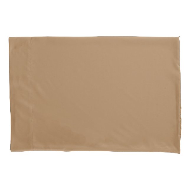Modern Warm Tones Gold Solid Colour Taupe Pillowcase (Front)