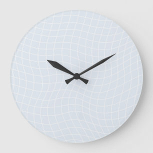 Modern Warped Grid   Minimalist Fluid Geometric Large Clock