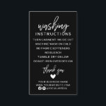 Modern Washing Instructions Clothing Shirt Care Business Card<br><div class="desc">Provide your customers with washing instructions for their new shirt or garment with these personalised cards. Perfect for packaging with orders!</div>