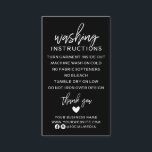 Modern Washing Instructions Clothing Shirt Care Business Card<br><div class="desc">Provide your customers with washing instructions for their new shirt or garment with these personalised cards. Perfect for packaging with orders!</div>