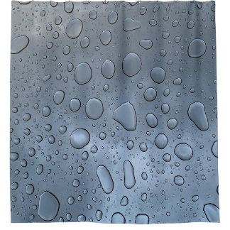 Modern Water Droplets Shower Curtain