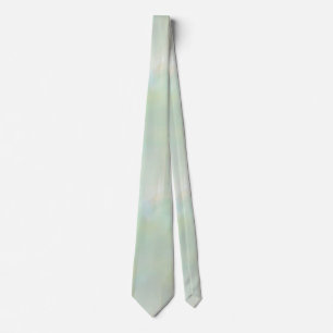 Modern Watercolor Abstract Green & Earth Tones Tie